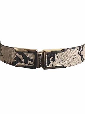 MICHAEL Michael Kors statement belt leather snakeskin embossed  M/L EUC